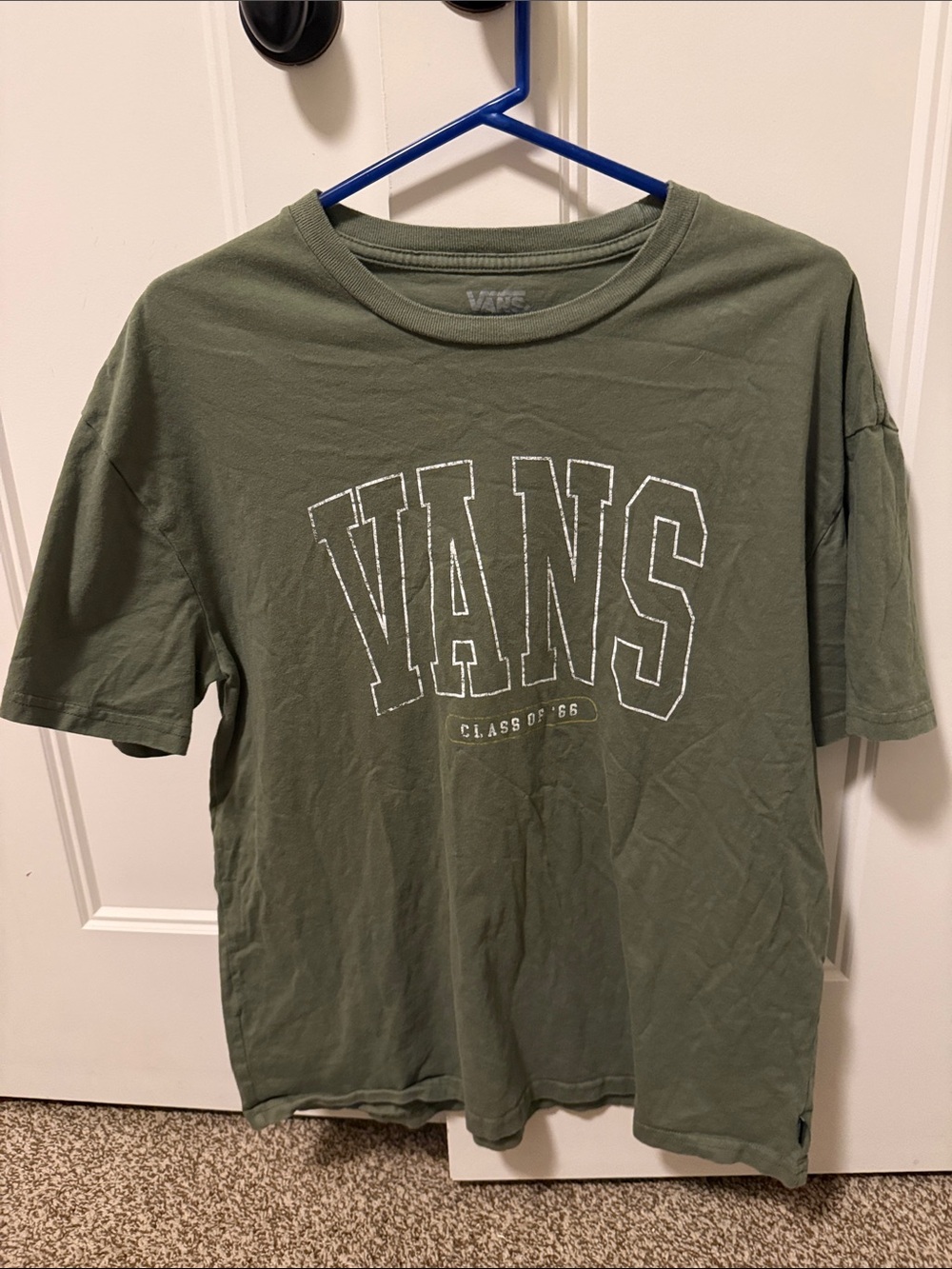 Vans Olive Green Short Sleeve Logo T‑Shirt